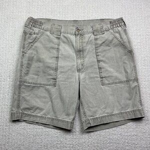 VTG Hook Tackle Shorts Size 38 Grey/off-White High Rise Cargo Fishing Outdoors
